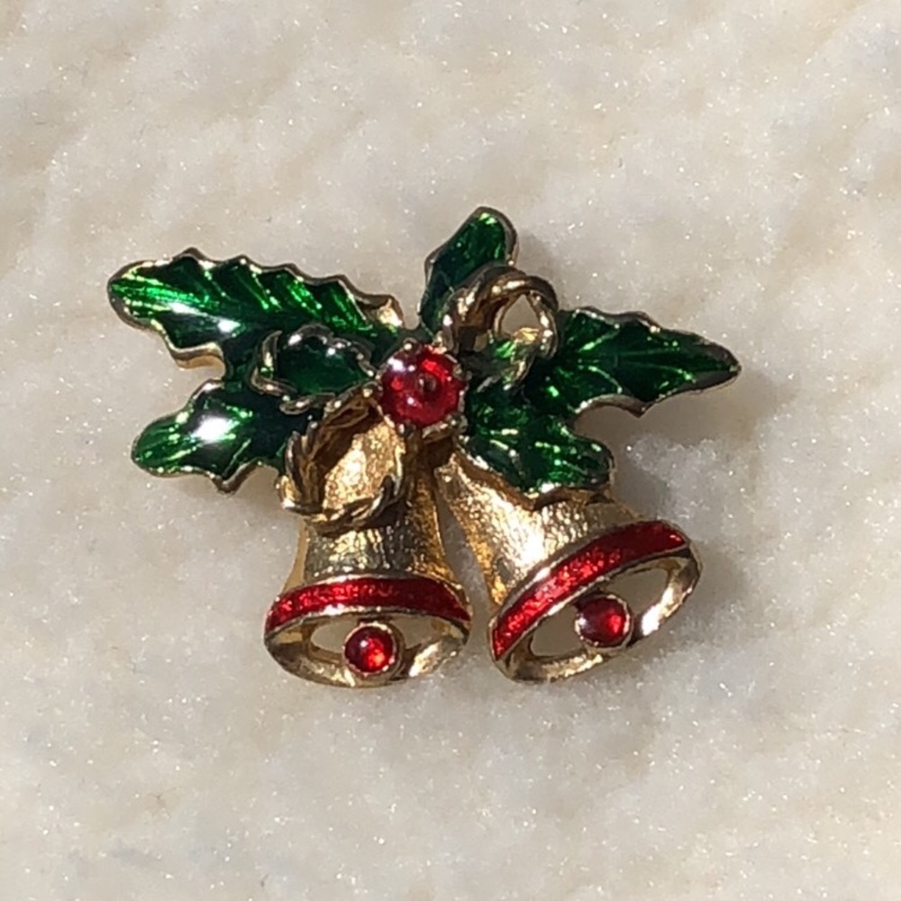 Vintage Christmas Bells Pin